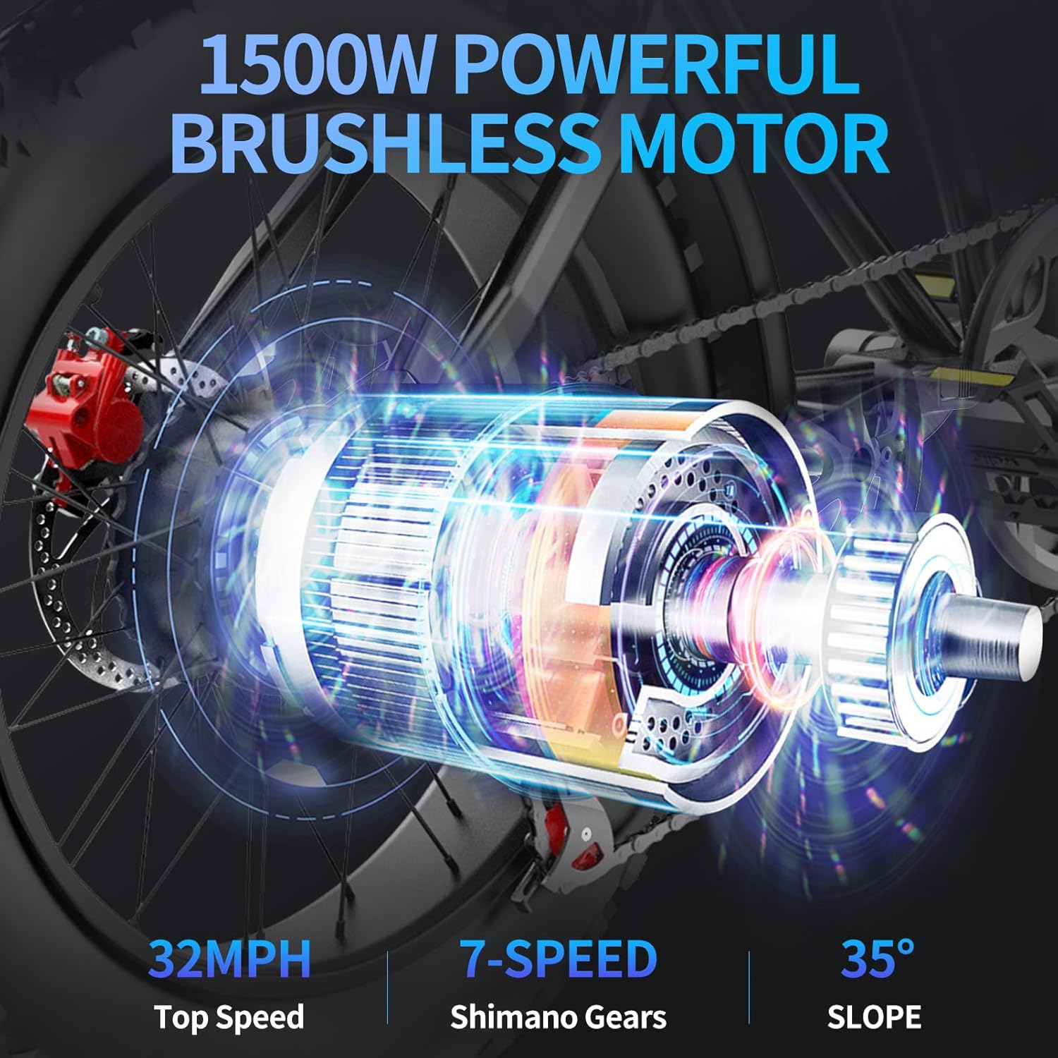 Electric Bike for Adults, 1000/2000W, 25-37Mph
