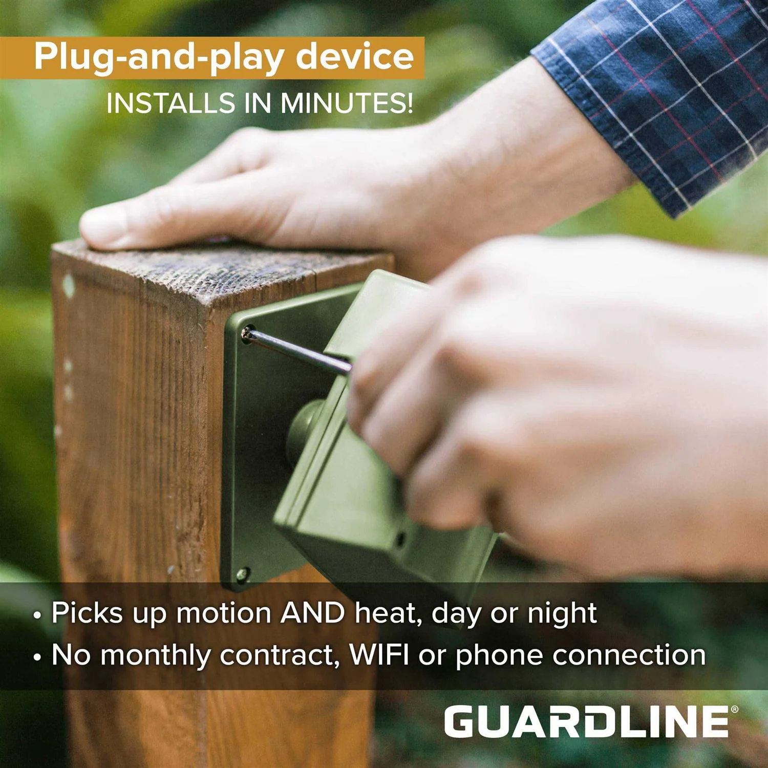 Guardline Wireless Driveway Alert System, 4 Motion Sensors and 1 Receiver, 915 MHz – 1/4 Mile