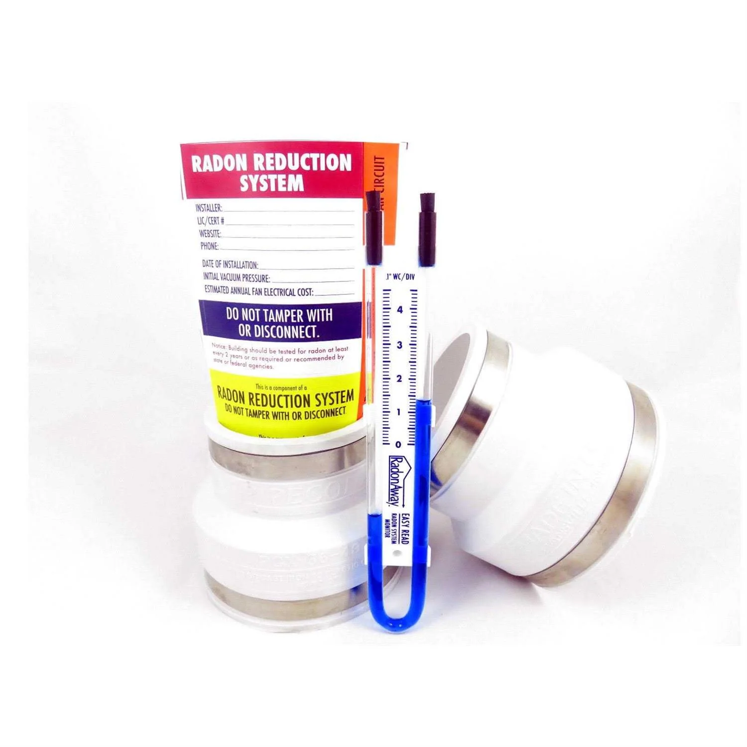 RadonAway Radon Mitigation Fan With 3 Inch PVC Install Kit – RP145