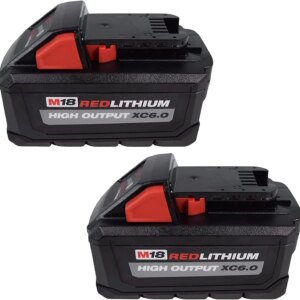 Milwaukee M18 Redlithium High Output XC 6 Ah Lithium-Ion Battery 2-Pack – 48-11-1862
