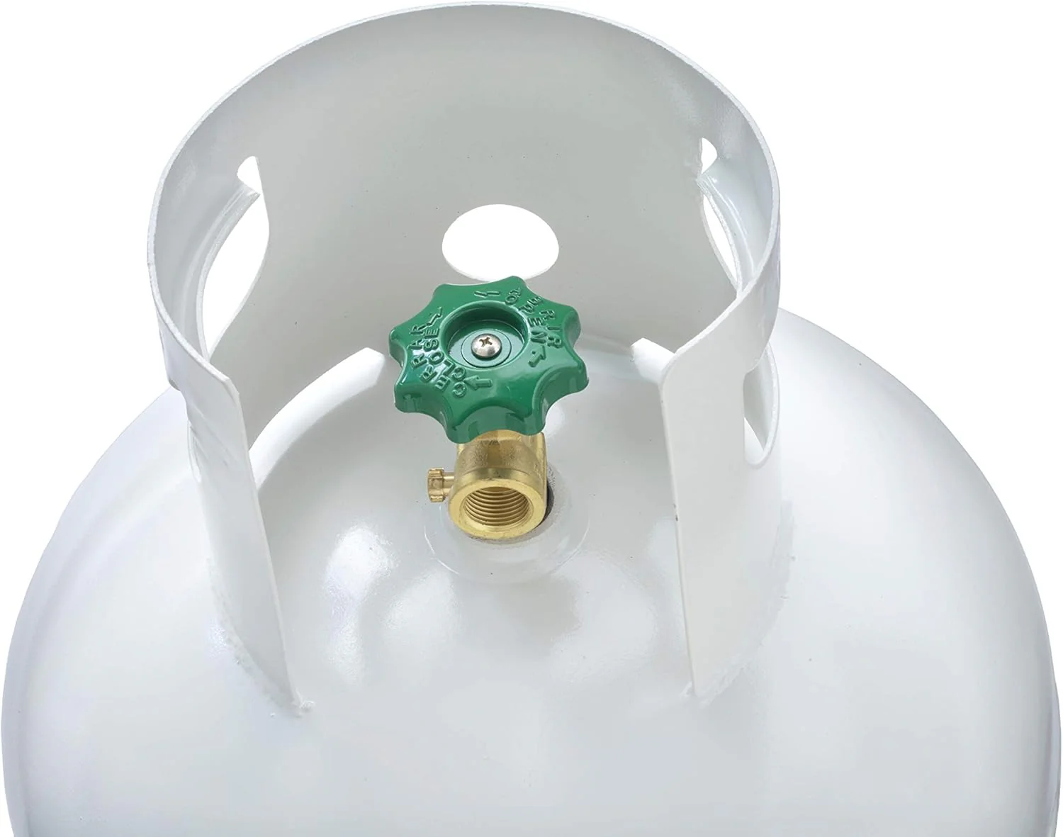 Steel Propane Tank Cylinder with POL Valve and Collar, Great for Mixed Heating Systems, Home fireplaces, Dryers and Grills