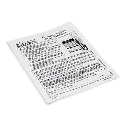 RadonAway Radon Fan Install Kit With Two 3×3 White Couplings, U-Tube Vacuum Gauge And System Labels – GP501