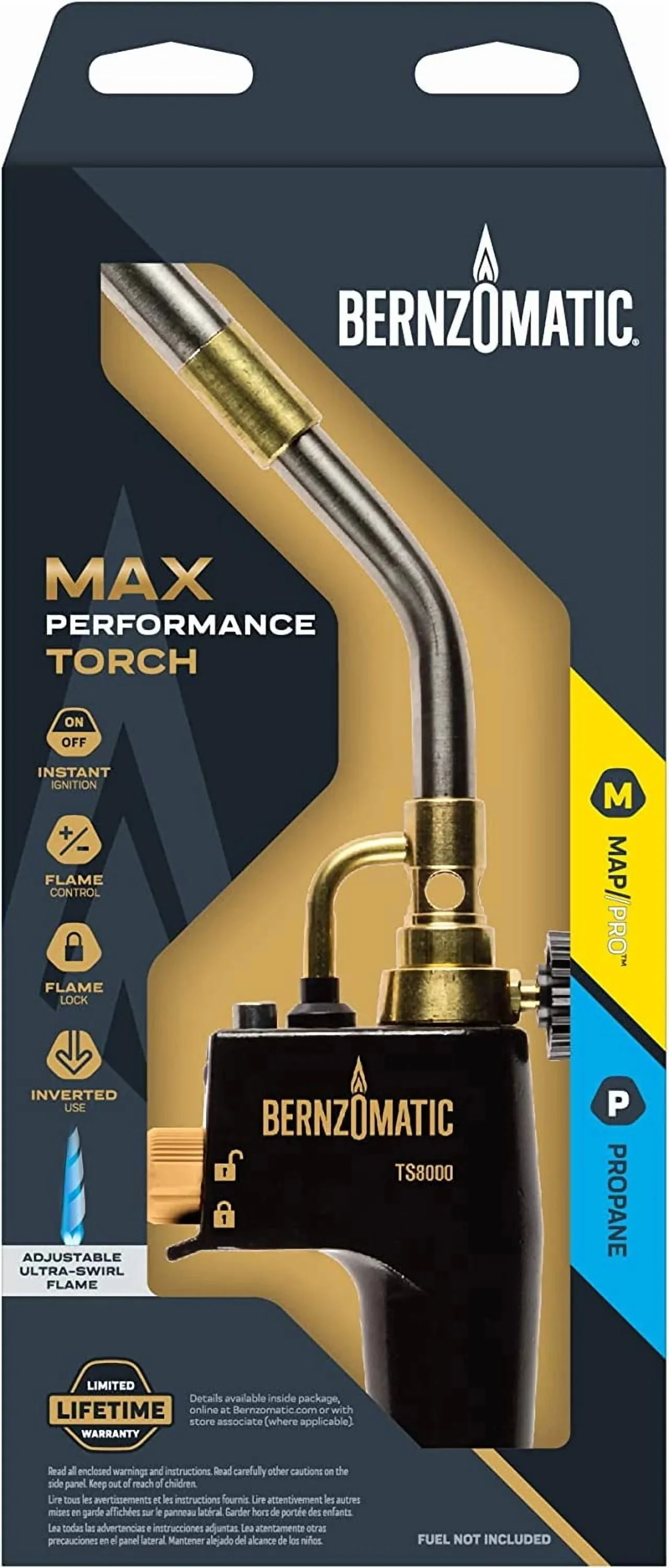 Bernzomatic MAP-Pro Gas Cylinders 14.1 oz 3-Pack With Max Performance Torch – TS8000