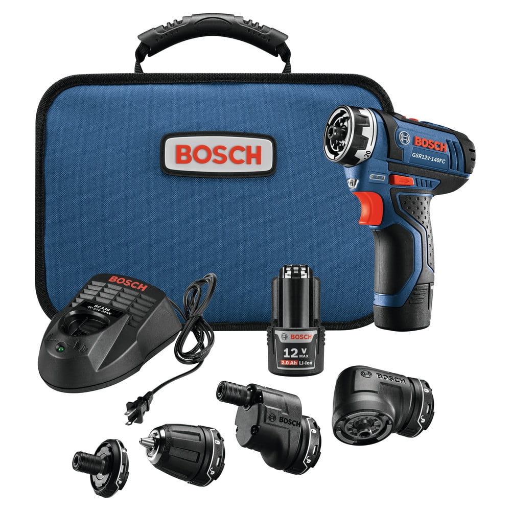 Bosch Refurbished Cordless Drill Driver 12V 2Ah 265In-Lbs 1300RPM 5 Piece – GSR12V-140FCB22