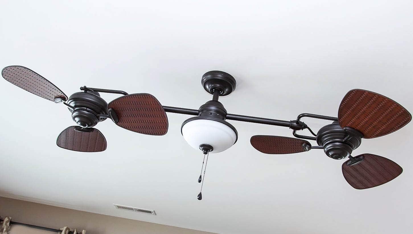 Twin Breeze II 74″ Outdoor Ceiling Fan, Bronze