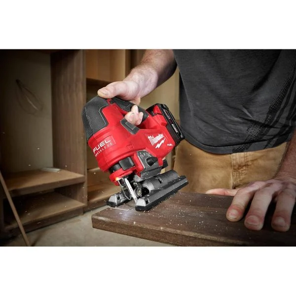 Milwaukee M18 FUEL 18-Volt Lithium-Ion Brushless Cordless D-Handle Jig Saw With M18 5.0 Ah Battery – 2737-20-48-11-1850