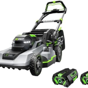21-Inch 56V Self-Propelled Cordless Lawn Mower with 2x 4.0Ah Batteries & Rapid Charger, Black