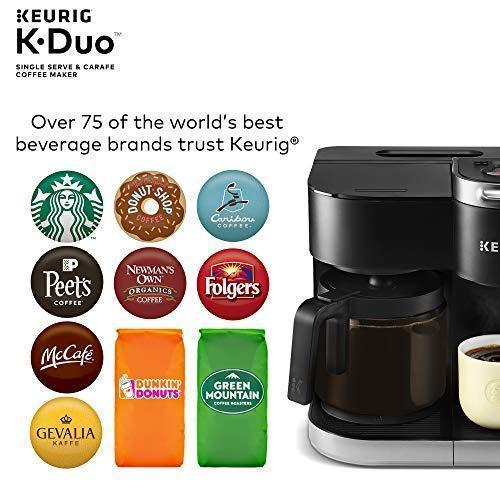 Single-Serve and 12-Cup Carafe Drip Coffee Brewer, Black