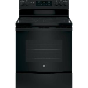 30 Freestanding Electric Range, Black Dual-Element Cooktop, Convection Oven, Self-Cleaning