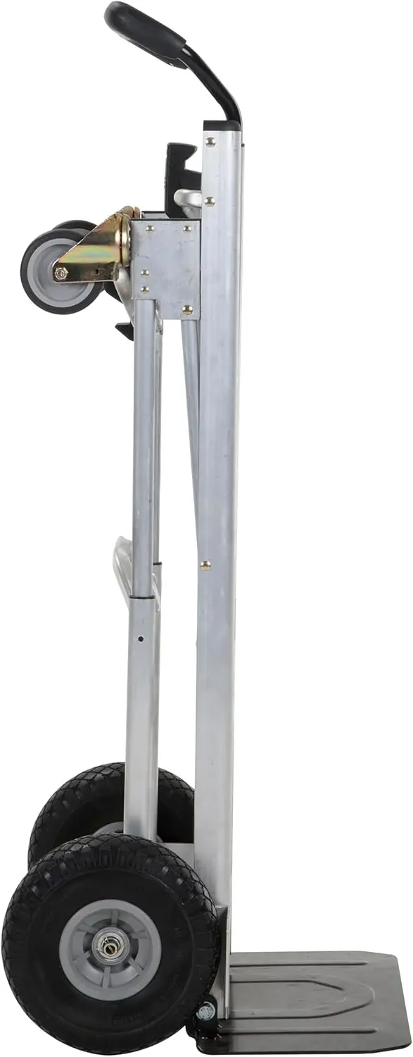 COSCO 4-in-1 Folding Hand Truck With Flat-Free Wheels And Folding Toe Plate