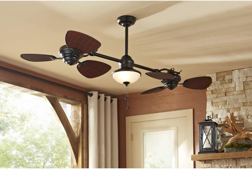 Twin Breeze II 74″ Outdoor Ceiling Fan, Bronze