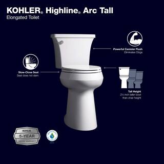 Extra Tall Complete Solution 2-piece 1.28 GPF Single Flush Elongated Toilet in White (Seat Included) 78305-0