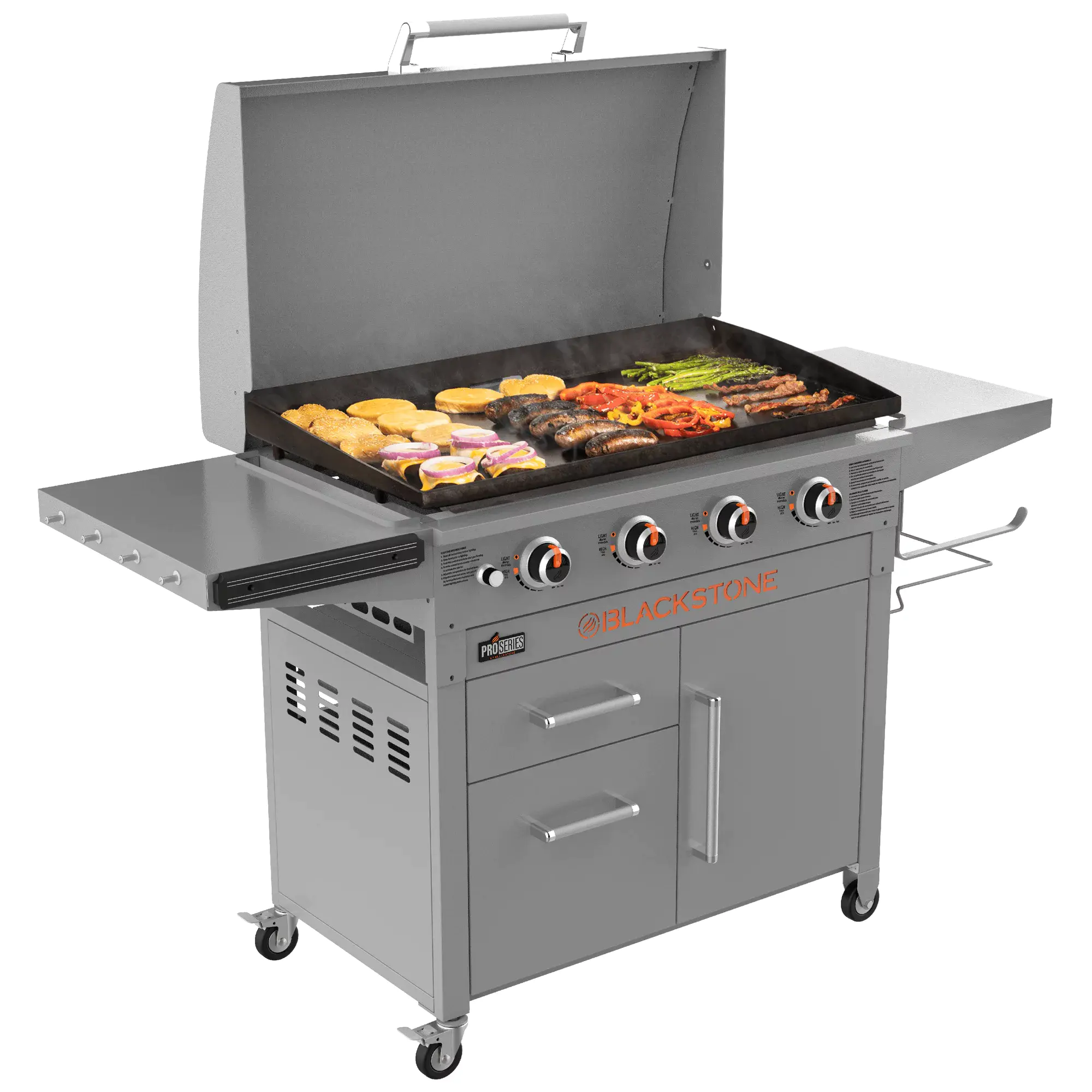 4-Burner 36″ Griddle Cooking Station with Hood