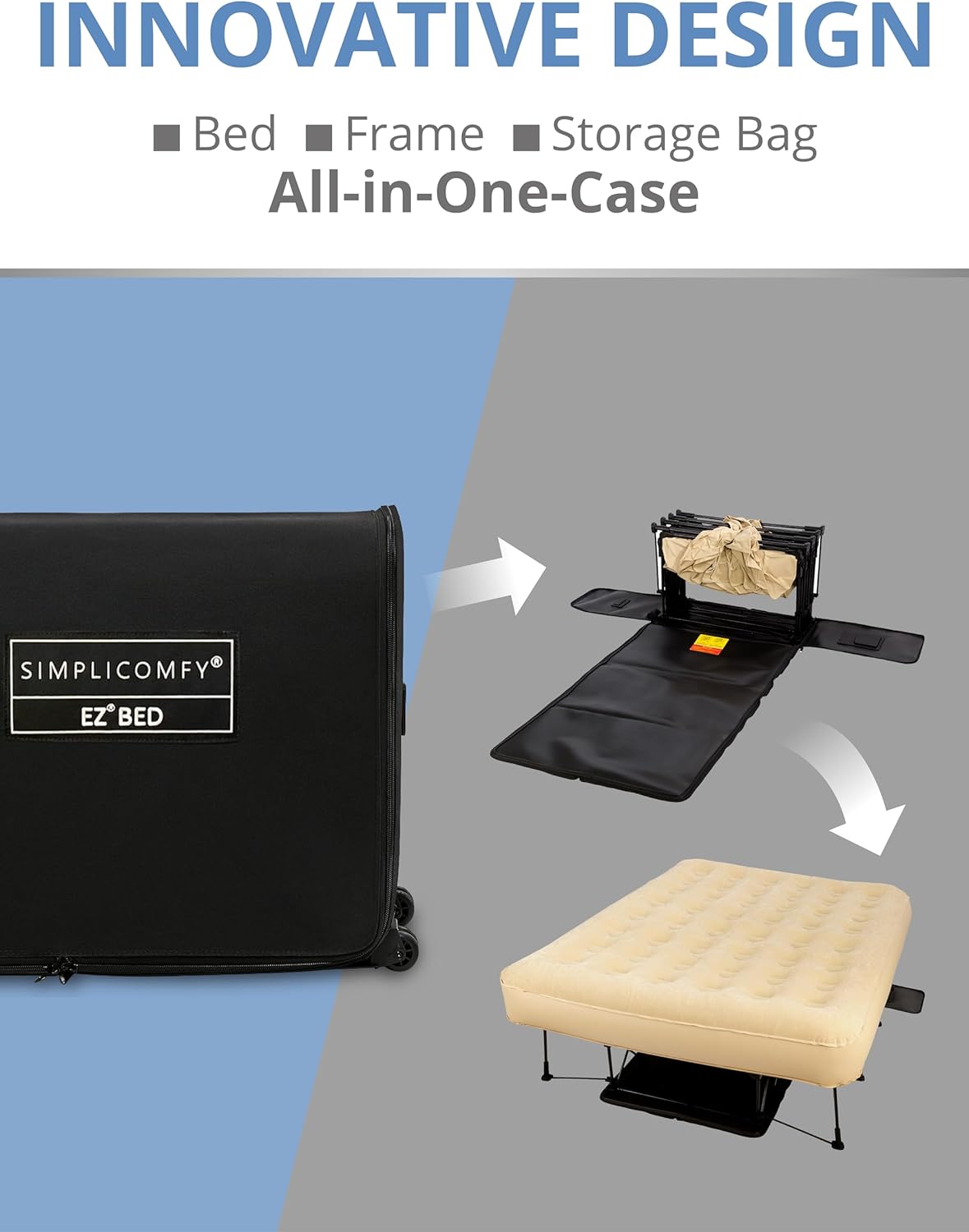 Queen EZ Mattress with Frame & Pump