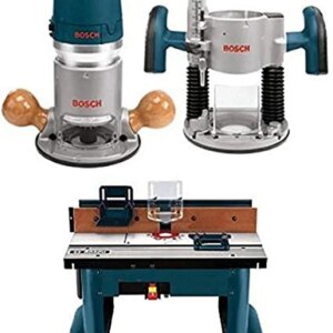 BOSCH Wood Router Tool Combo Kit, 12 Amp, 2.25 Horsepower – 1617EVSPK