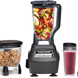 1500W Blender & Processor, 72oz Pitcher, 64oz Bowl, 16oz To Go Cups, Black