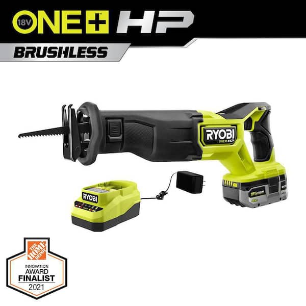 RYOBI ONE+ HP 18V Brushless Cordless Reciprocating Saw Kit With 4.0 Ah Battery And Charger – PBLRS01B