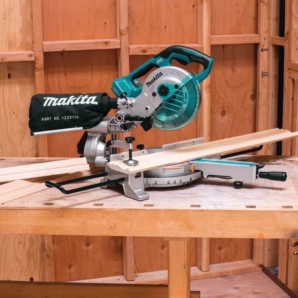 Makita X2 LXT Brushless Cordless 7.5-Inch Dual Slide Compound Miter Saw, Teal – XSL02Z