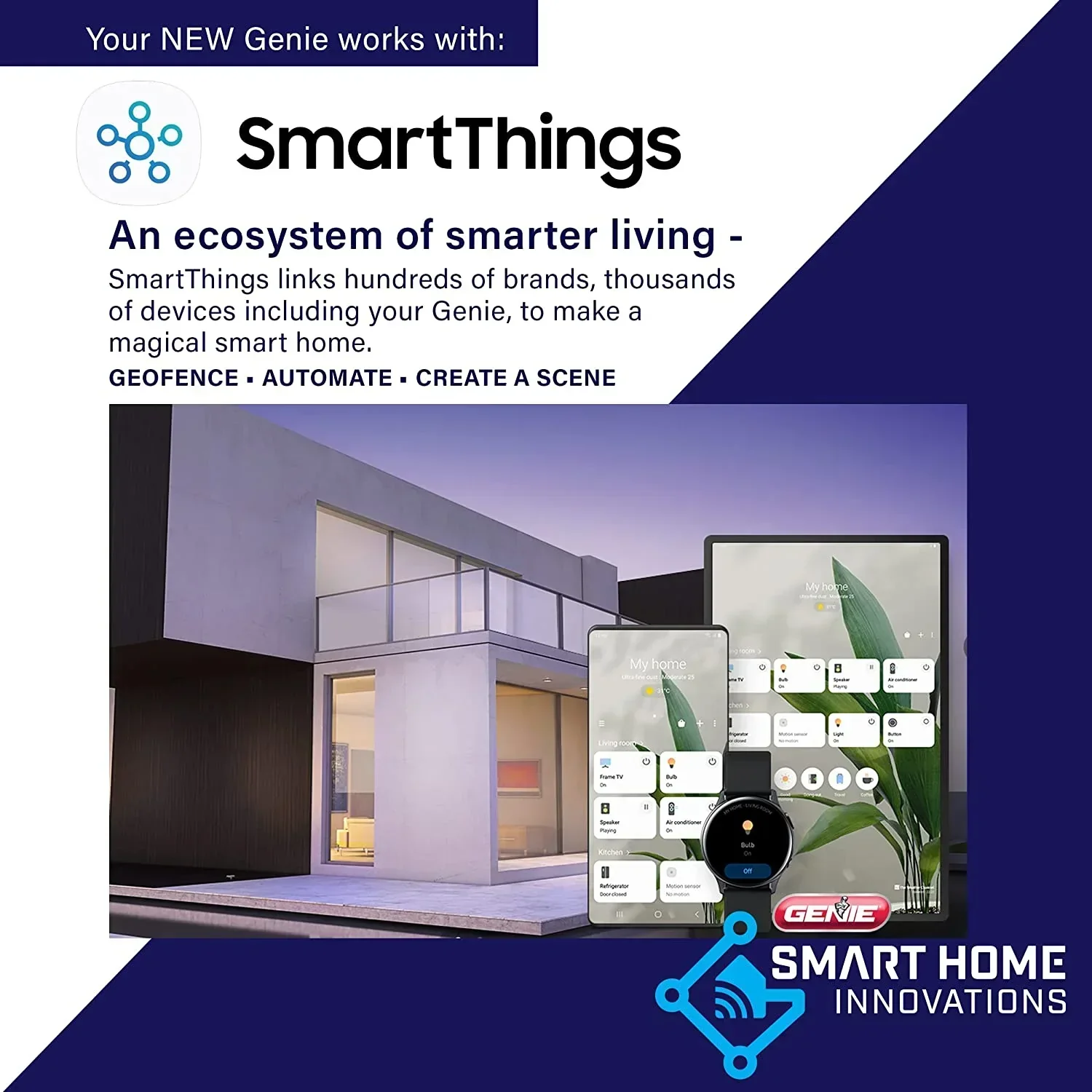 Genie Wall Mount Smart Garage Door Opener With Aladdin Connect – 6172H-O