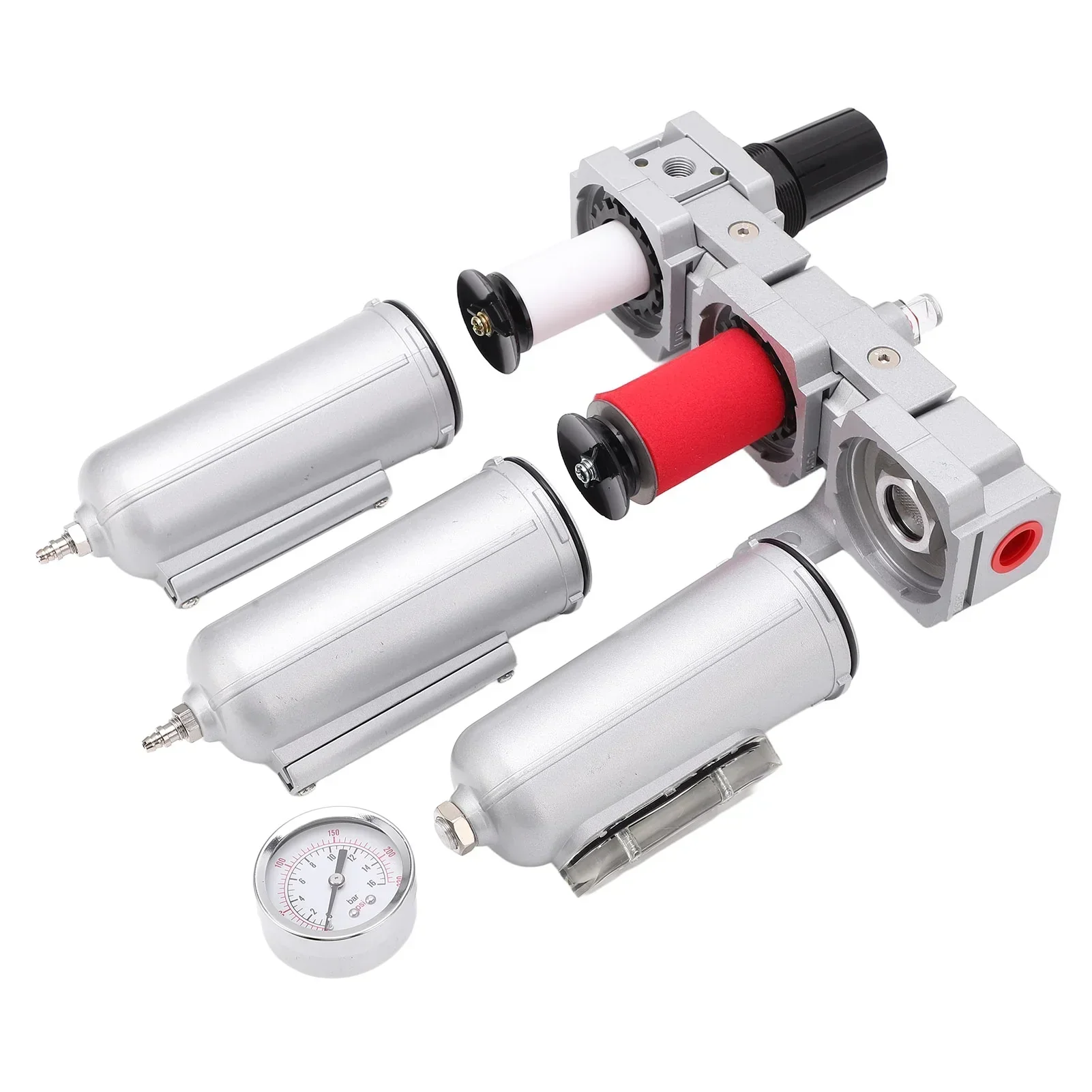 3 Stage Compressed Air Particulate Filter Dryer, Aluminum Alloy, Metal Bowl – 1/2 in Manual
