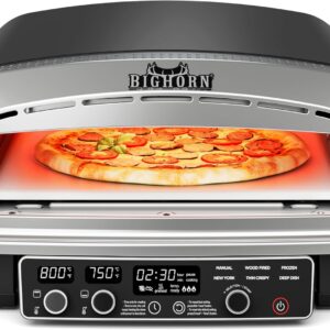 14-Inch Countertop Electric Pizza Oven, Stainless Steel
