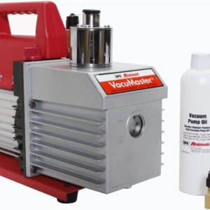 Robinair VacuMaster Economy 2-Stage Vacuum Pump, 8 CFM, Red/Silver – ROB15800 / 15800