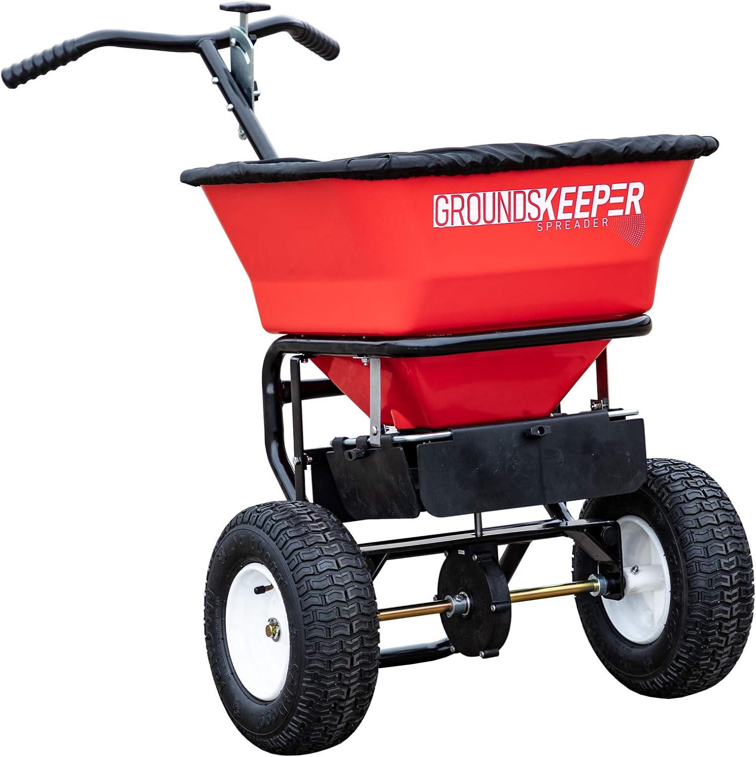 Multi-Purpose Walk Behind Push Spreader 3039632R Grounds Keeper, 100 Pound Capacity, Multi Use Tool for Grass Seed, Salt, De-Icer, Fertilizer and Seeds