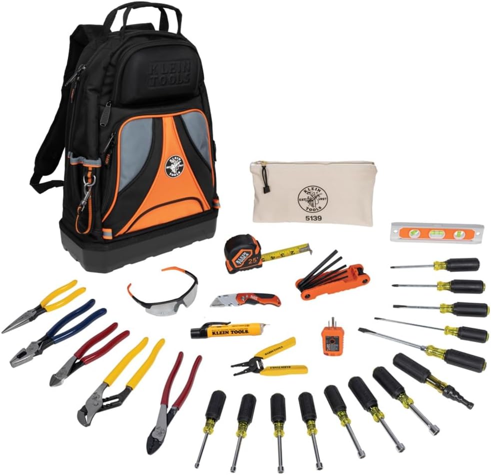28-Piece Hand Tool Set with Tradesman Backpack