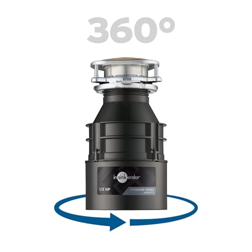 Garbage Disposal, 1/2 HP Continuous Feed, Durable Steel, Easy Install
