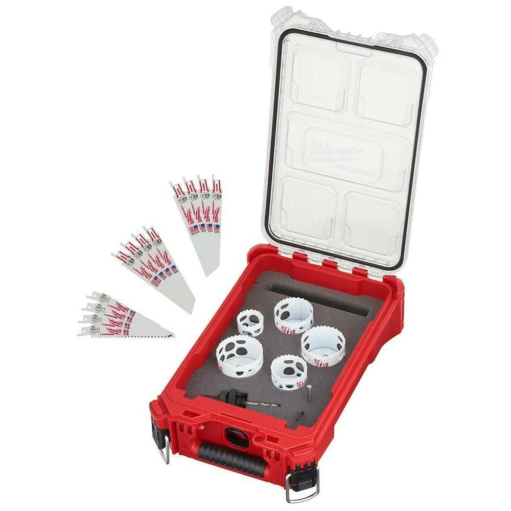 Hole Dozer Bi-Metal General Purpose Hole Saw And Reciprocating Saw Set With PACKOUT Case, 20-Piece – 49-22-5620