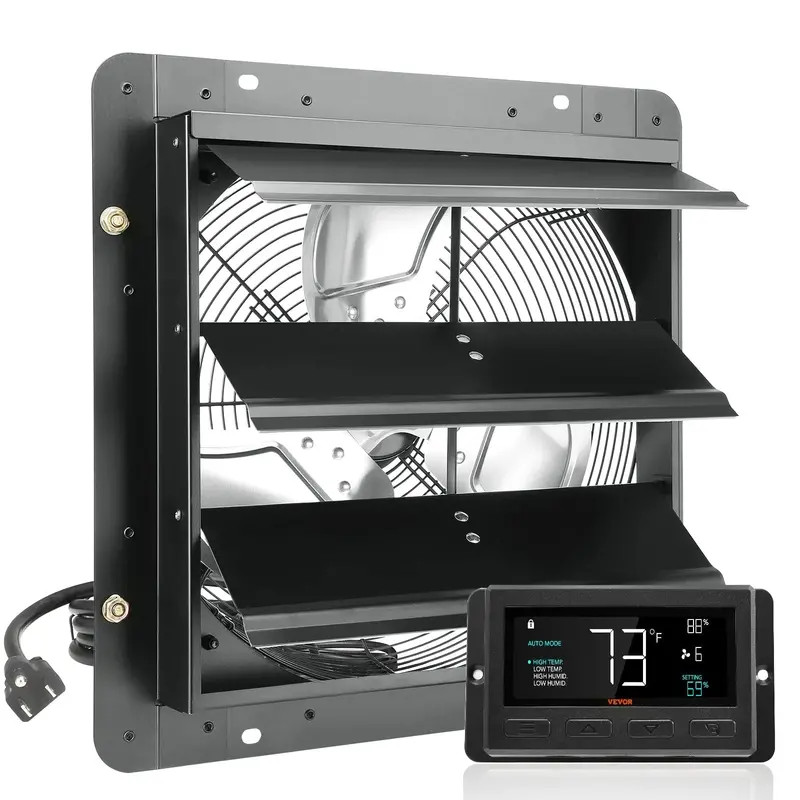 VEVOR 14 inch Exhaust Fan, 1513 CFM, 120V/60Hz, 30W – Smart Controller