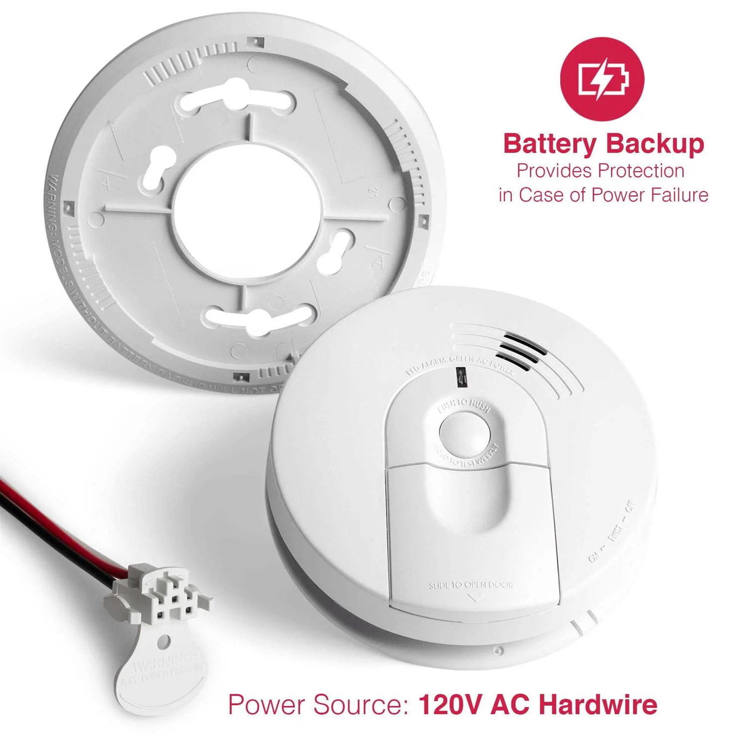 Kidde Hardwire Ionization Smoke Alarm With 9V Battery Backup – I4618