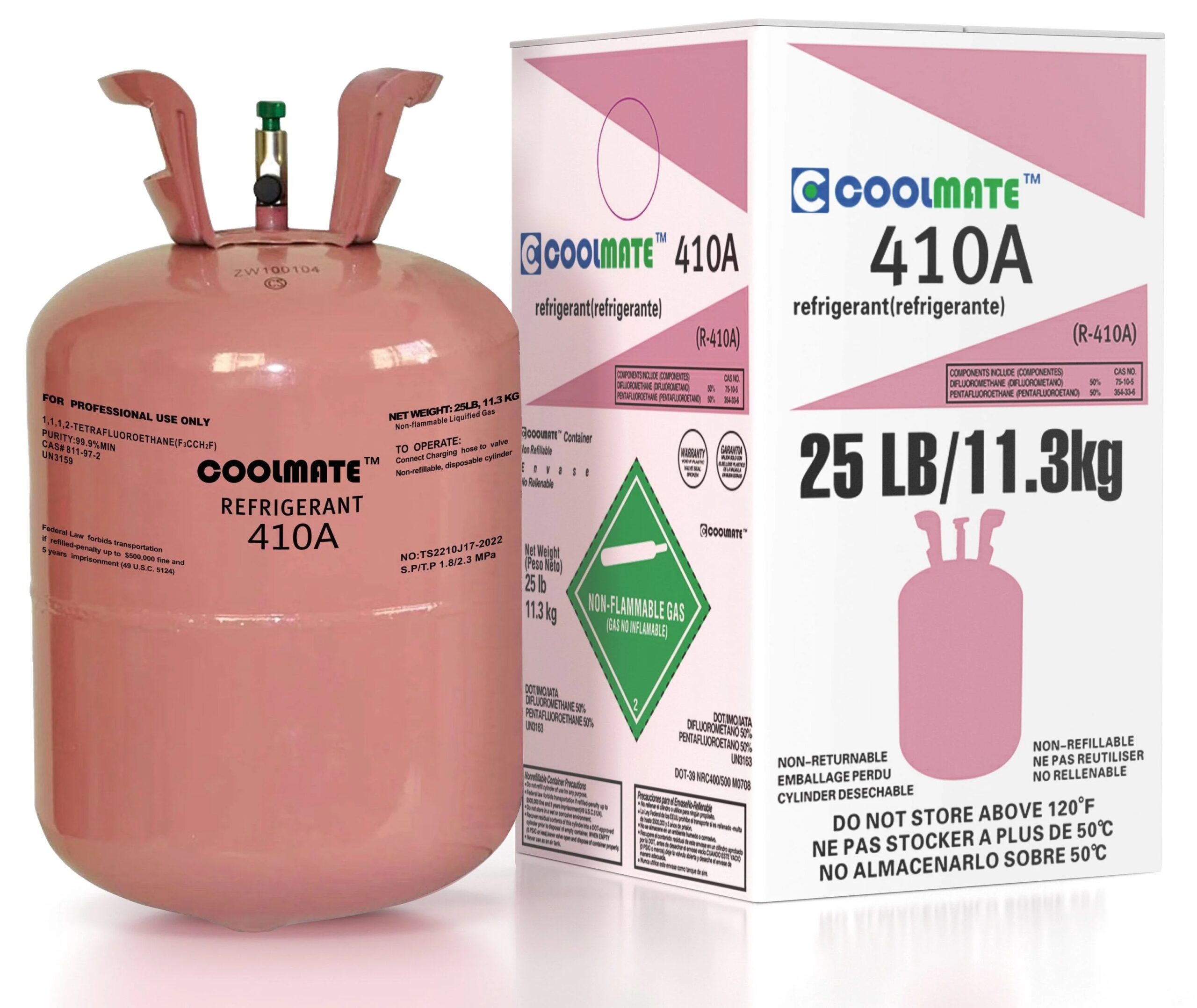 R-410A 25 lb Refrigerant Cylinder For HVAC Systems – A1 Safety