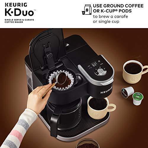 Single-Serve and 12-Cup Carafe Drip Coffee Brewer, Black