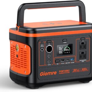 Portable Power Station, 297Wh Backup Lithium Battery Generator with 600W AC Output and 100W Fast Charging, Solar Generator for Outdoors Camping, Travel Emergency, Home Blackout