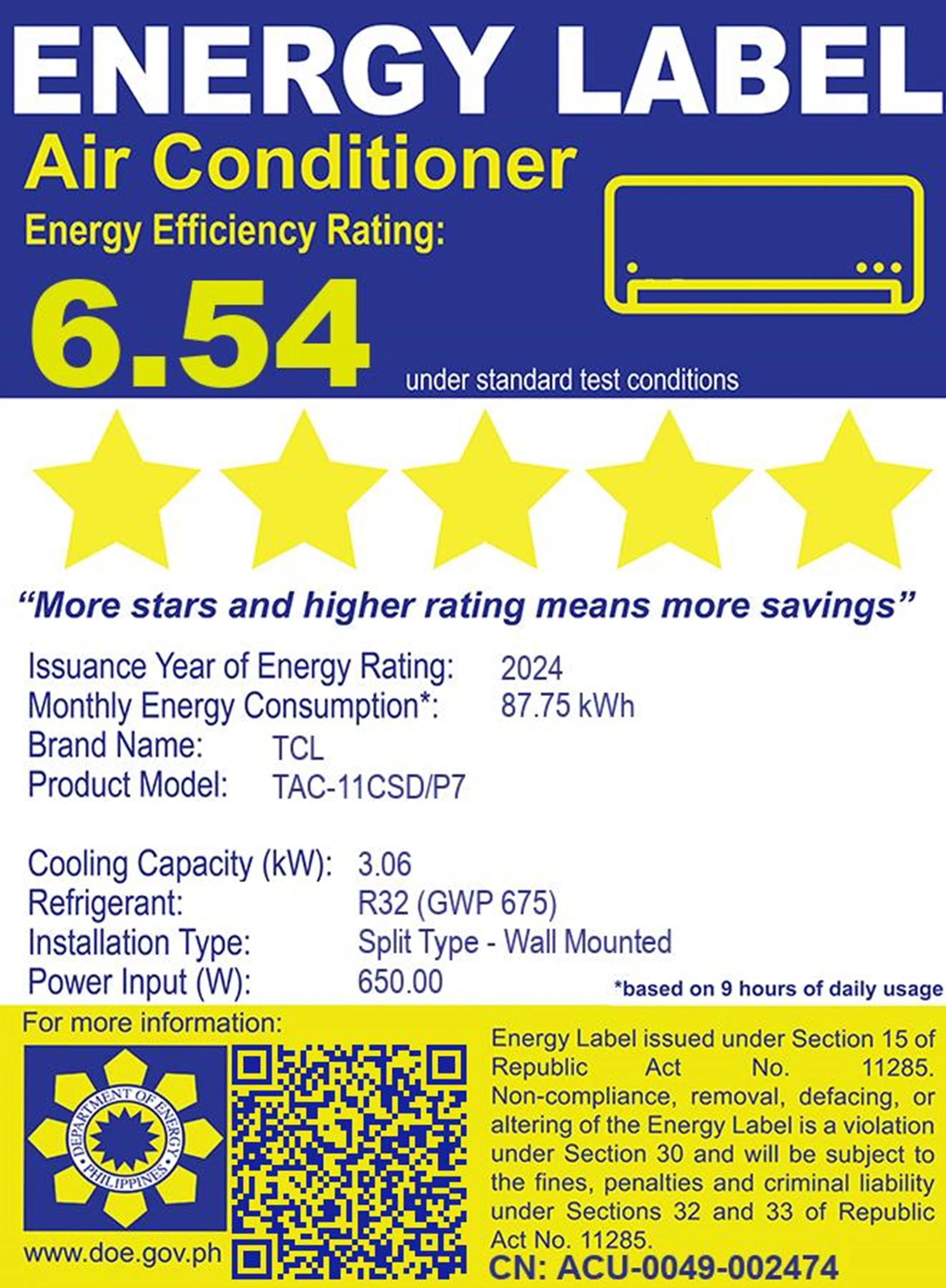 1 HP Split Air Conditioner Inverter with Advanced Cooling Features