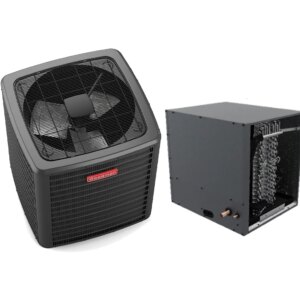Goodman Multi-Family Series 1.5 Ton 14.3 SEER2 Air Conditioning Condenser And Horizontal Coil, 17.5 inch – GSXM401810 – CHPTA1822B4
