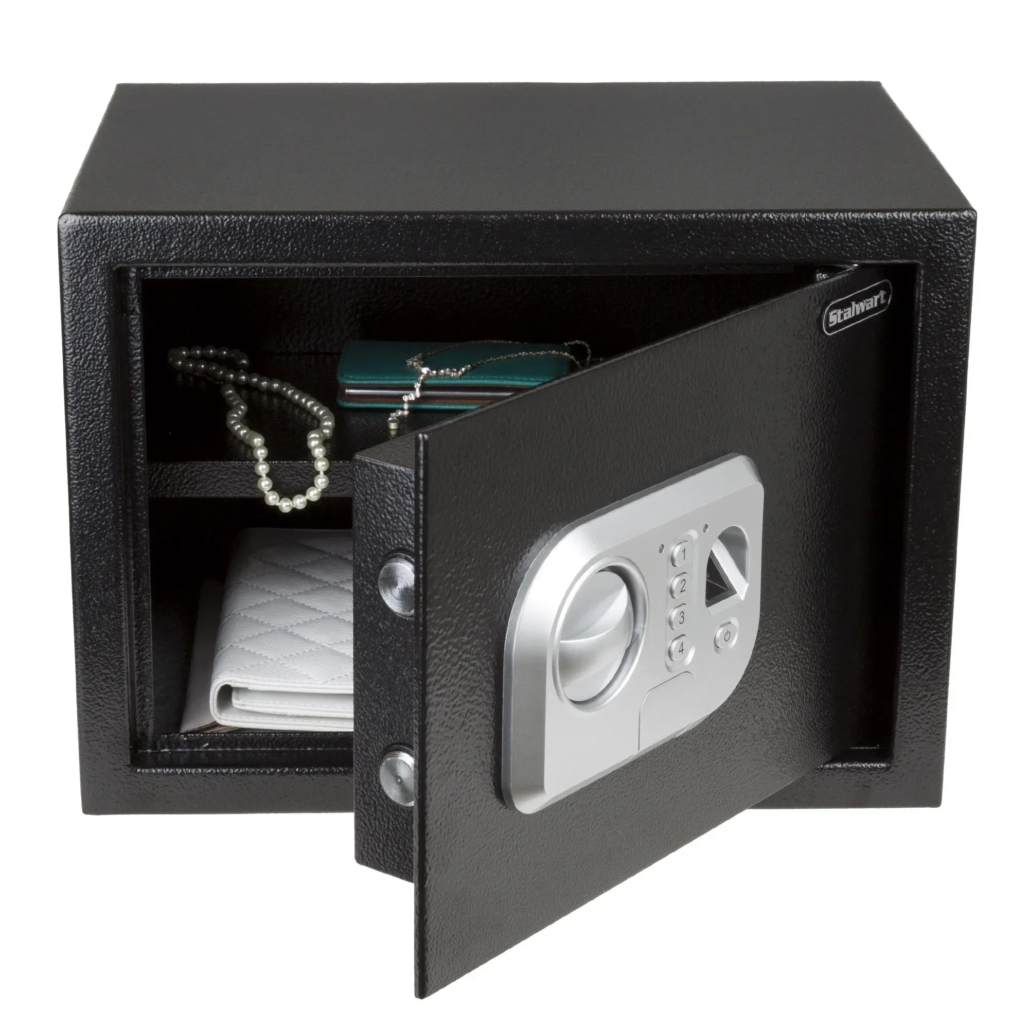 Stalwart Electronic Biometric Safe With Fingerprint Lock And 2 Override Keys