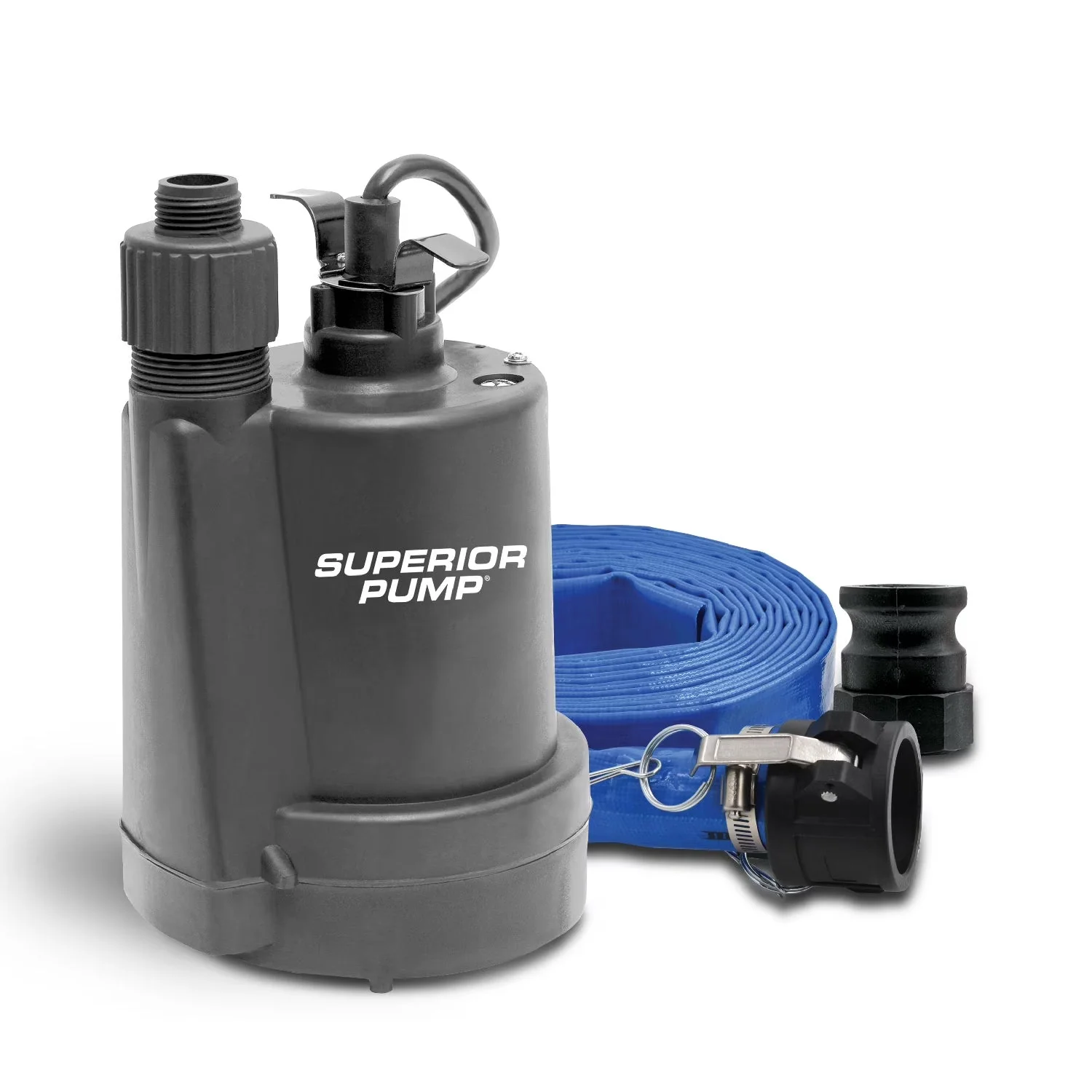 Superior Pump 1/5HP Multi-Use Submersible Utility Pump With 25-Foot Hose Kit – 91027