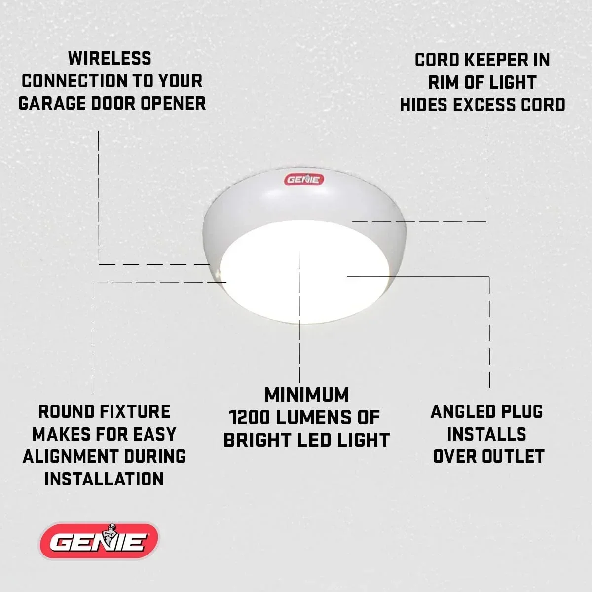 Genie Wall Mount Smart Garage Door Opener With Aladdin Connect – 6172H-O