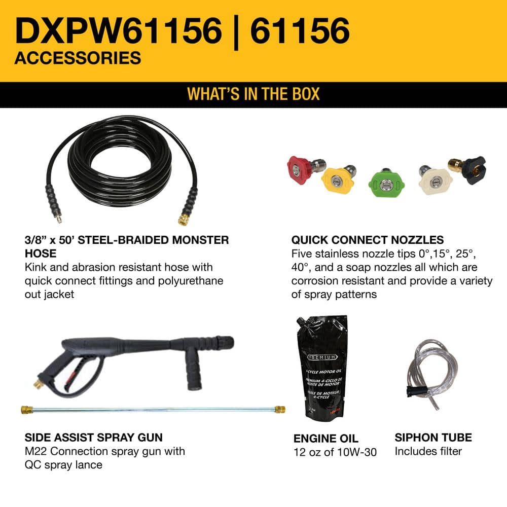 4400 PSI 4.0 GPM Gas Cold Water Pressure Washer with 420cc Engine