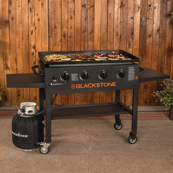 4-Burner 36″ Griddle Cooking Station with Side Shelves