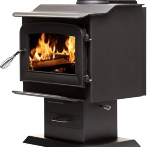 AW1120E-P 1200 Sq. Ft. Pedestal Wood Stove