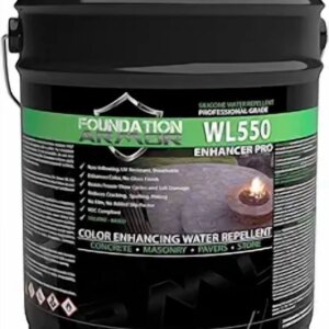 Armor Matte Wet Look Enhancer Sealer for Concrete, Brick, Pavers, Stone, and Slate – WL550-5 Gallon