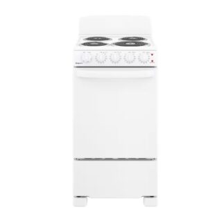 20 in. 4 Burner Element Free-Standing Electric Range in White Configuration B