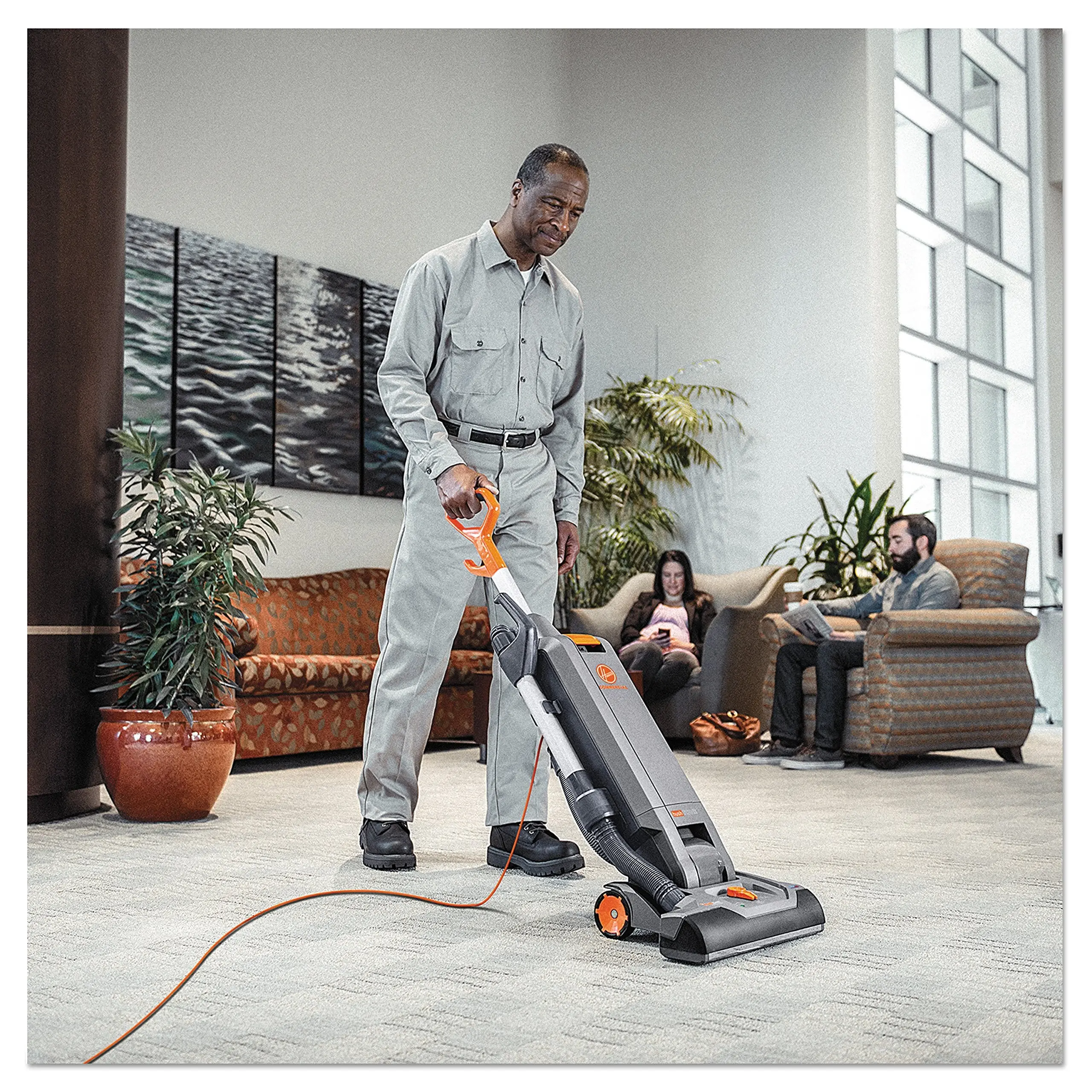 15-Inch Commercial Upright Vacuum Cleaner with HEPA Filtration, CH54115