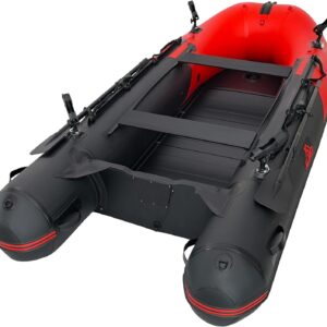 Inflatable Boat| Yacht Dinghy Tender Raft| Multi Person Fishing Boat| Aluminum Floor Oars| Fishing Rod Holders| Heavy-Duty PVC| 2024 Model