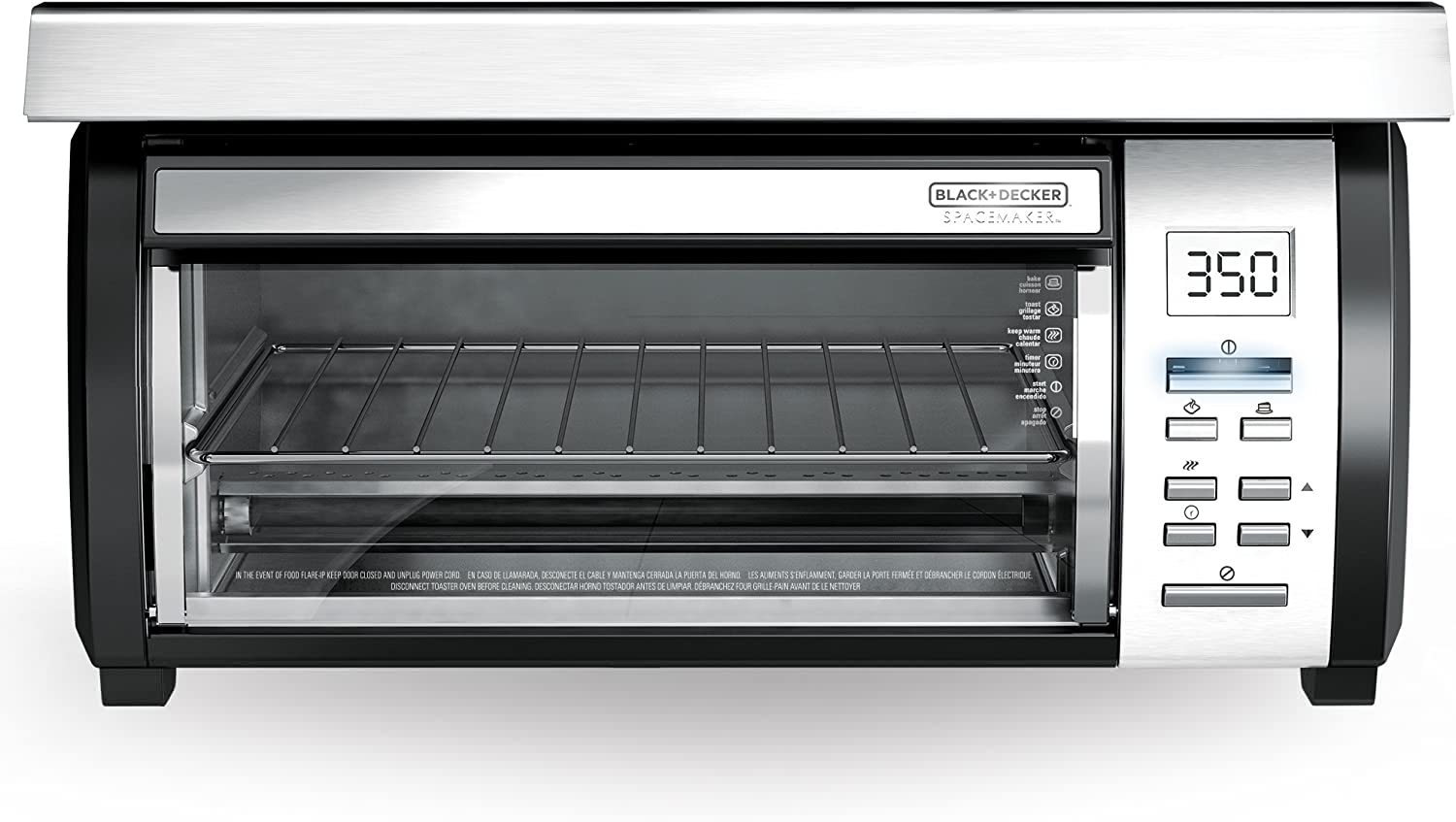 Under-Counter Toaster Oven, Digital Controls, Black/Stainless Steel, Fits 9 Pizza, TROS1000D