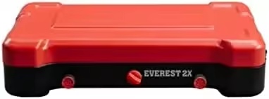 Mountain Series Everest 2X – High Output Two-Burner Camp Stove – Lid Doubles as Windscreen – Portable Cooking Stove – For Outdoor Cooking – 20,000 BTU Burners – 215 Sq In Cooking Area