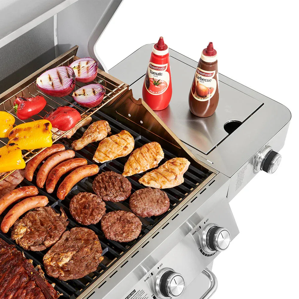 17842 Stainless Steel 4 Burner Propane Gas Grill with Rotisserie